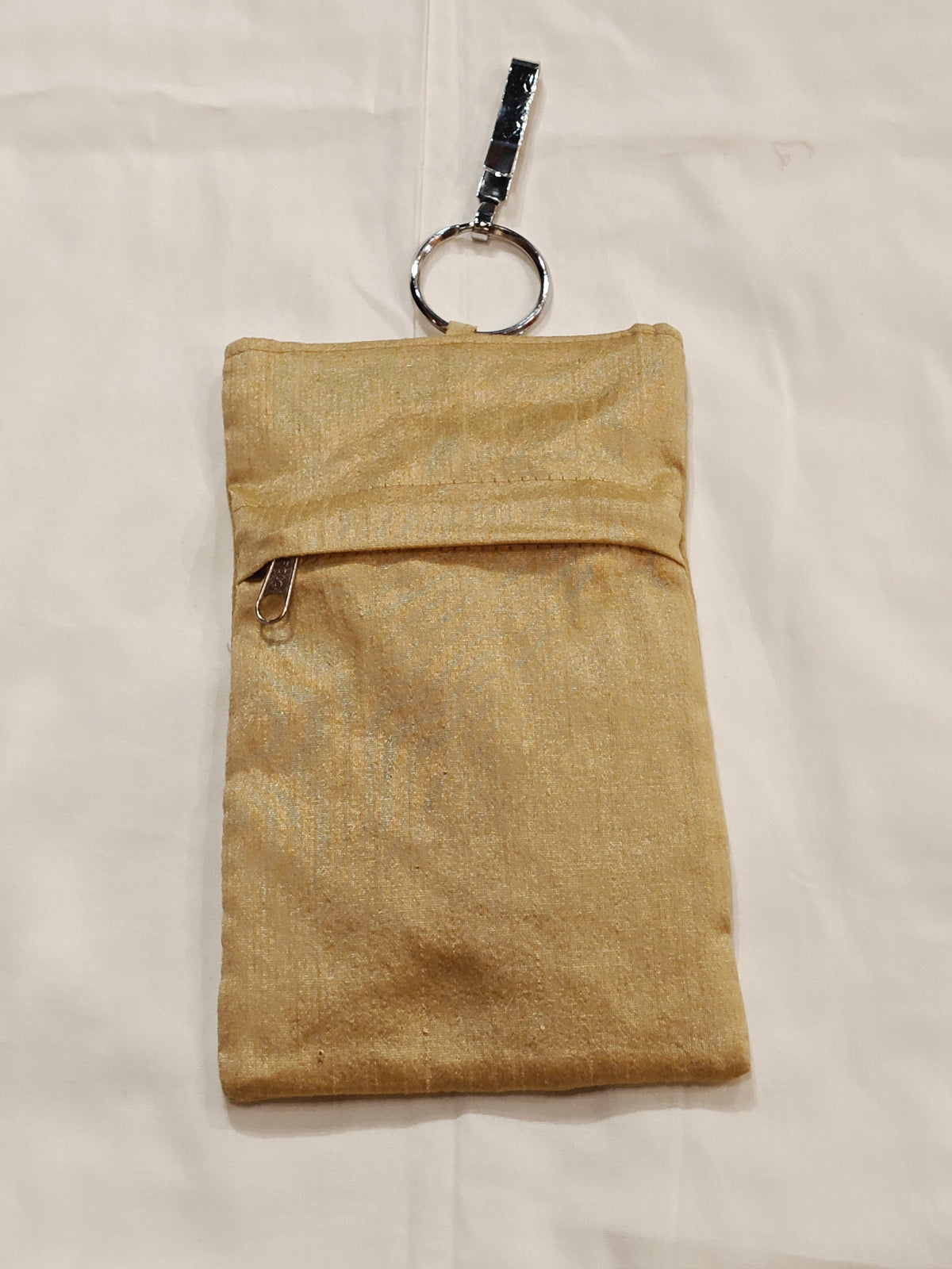 Silk embroidered phone pouches with waist clip on and a sling - multiple options available