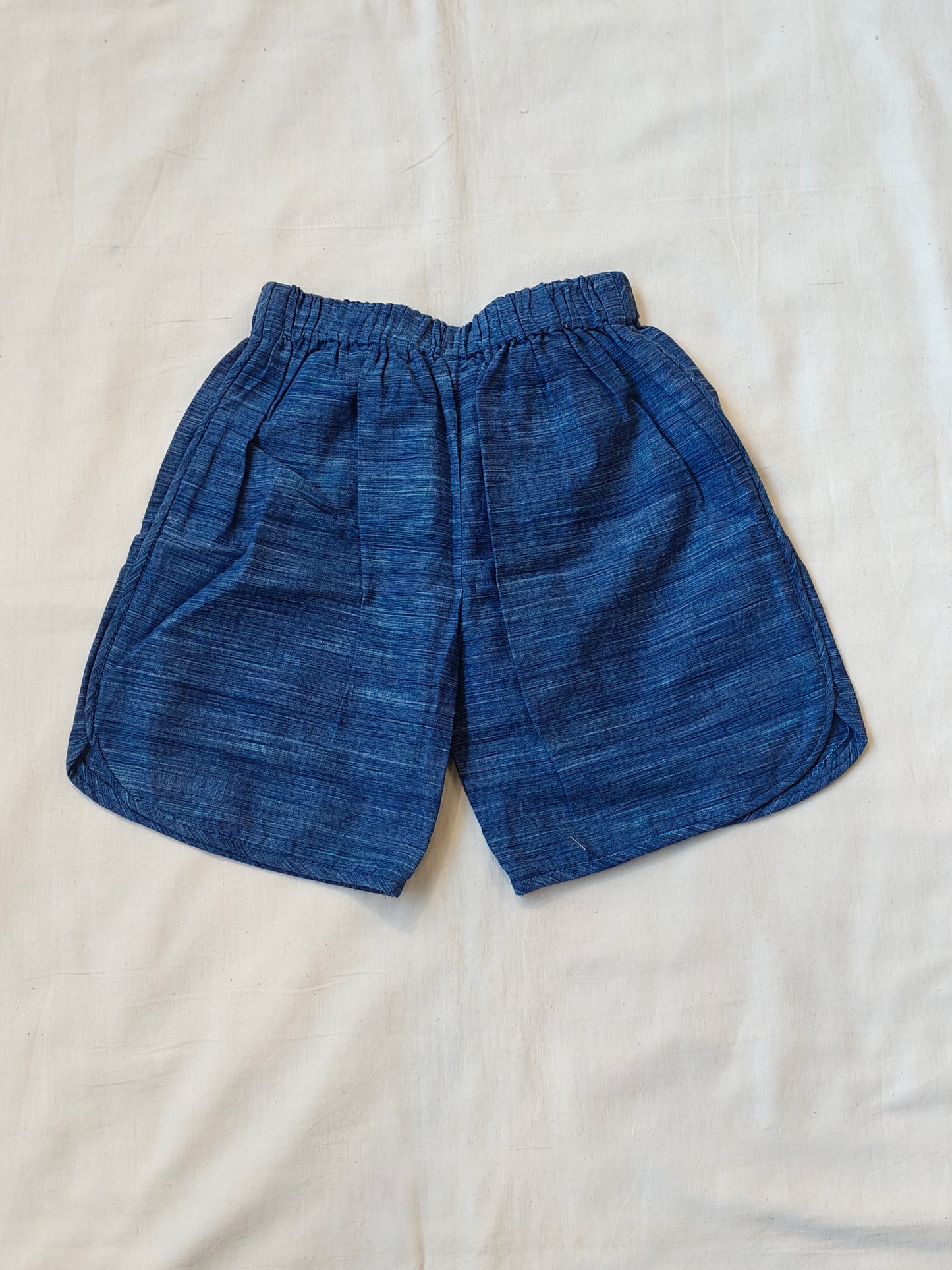 Blue cotton shorts for children