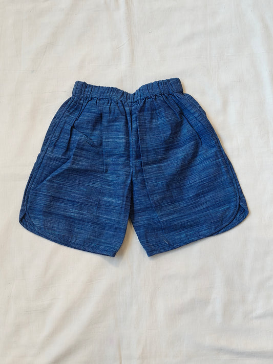 Blue cotton shorts for children
