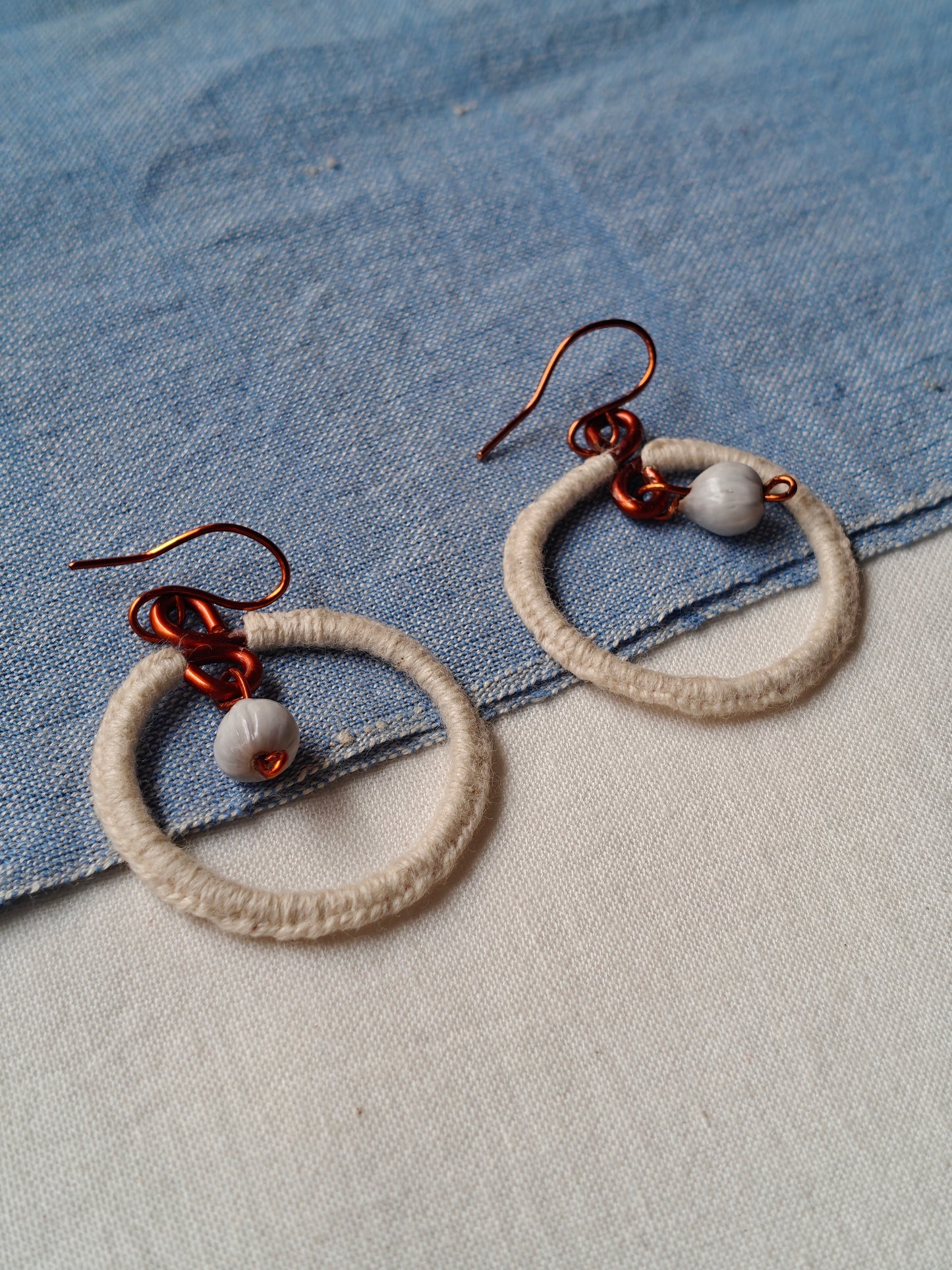 Seed earrings collection - handcrafted hooks