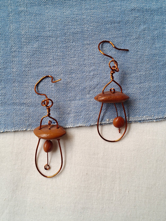 Seed earrings collection - handcrafted hooks