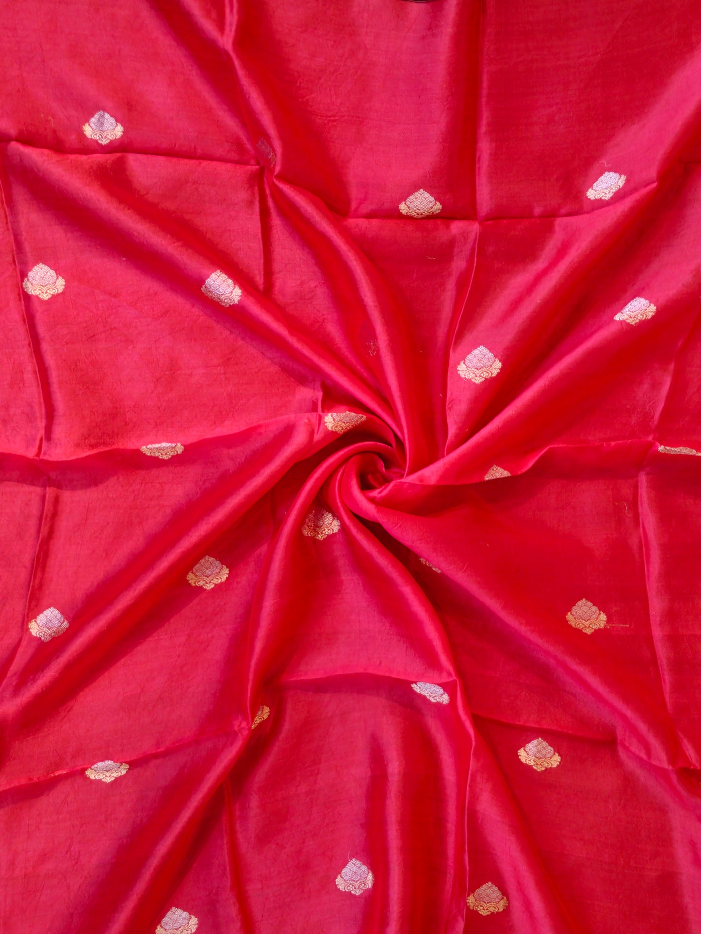 Handloom silk unstitched blouse piece with butis - color options available