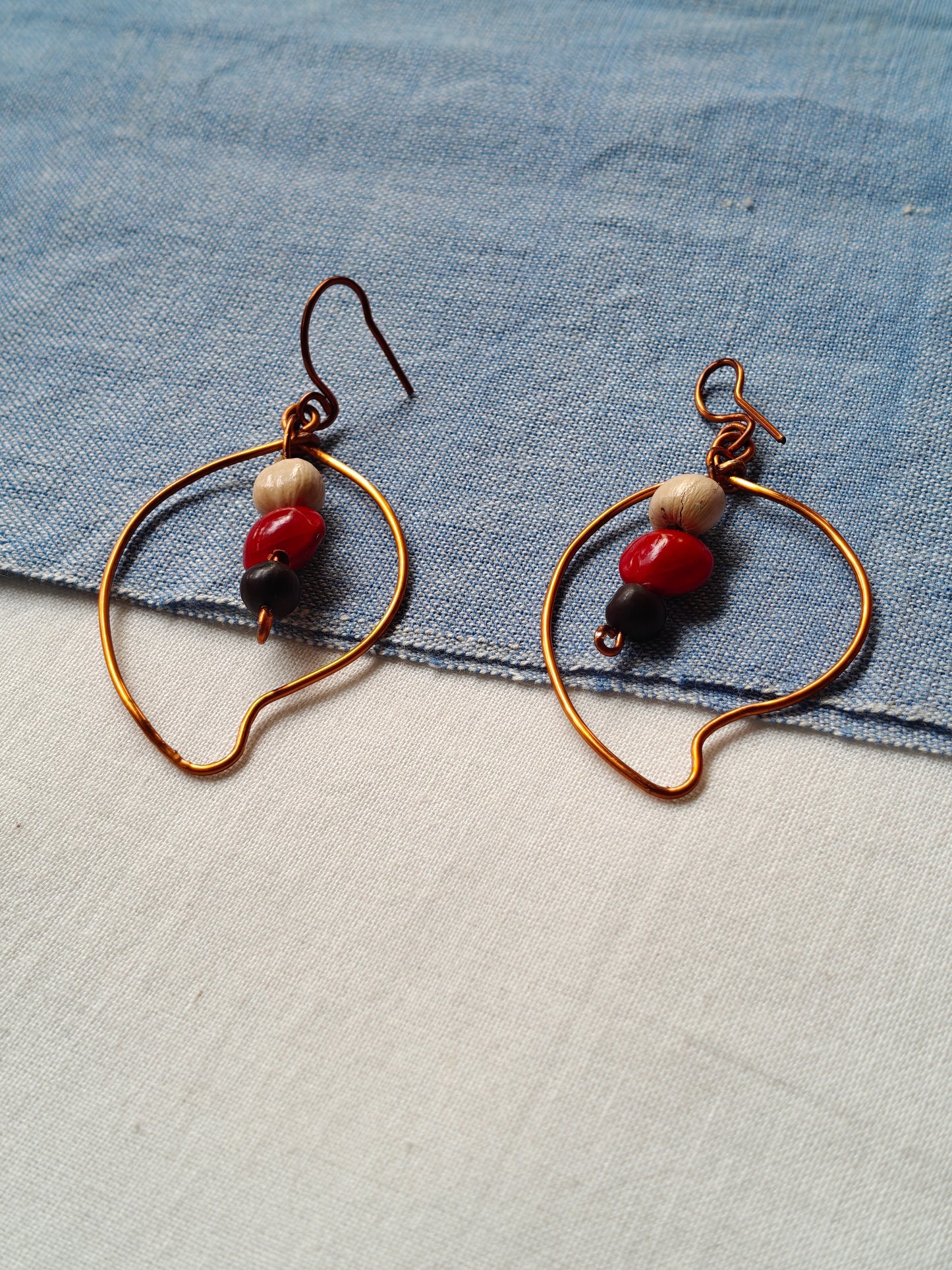 Seed earrings collection - handcrafted hooks