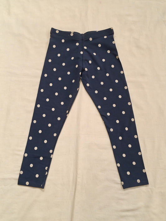 Navy blue leggings with polka dots for girls