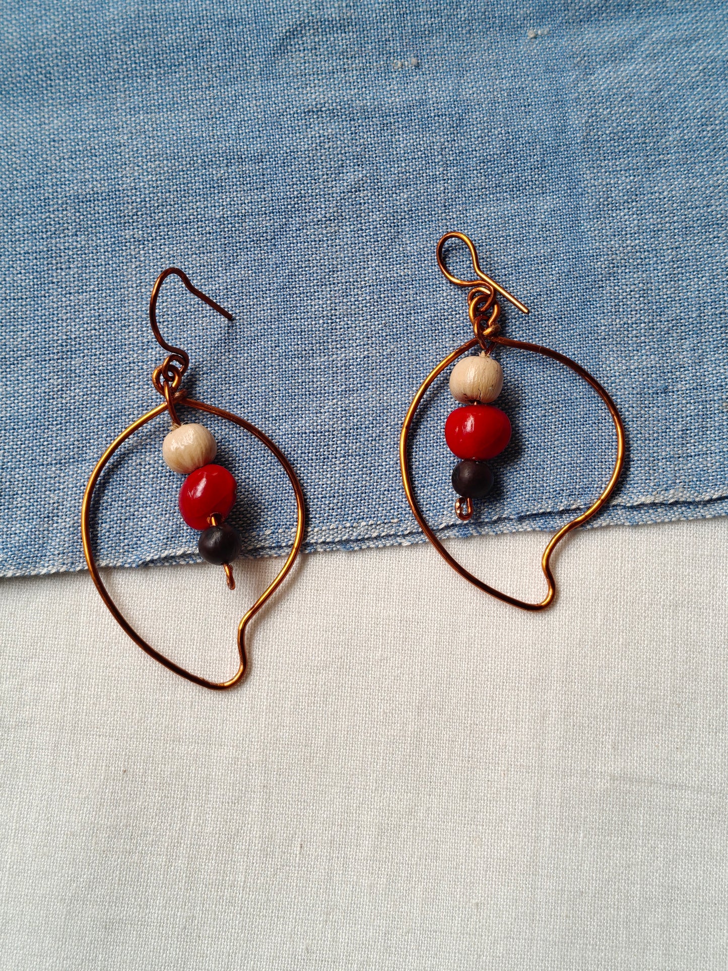 Seed earrings collection - handcrafted hooks