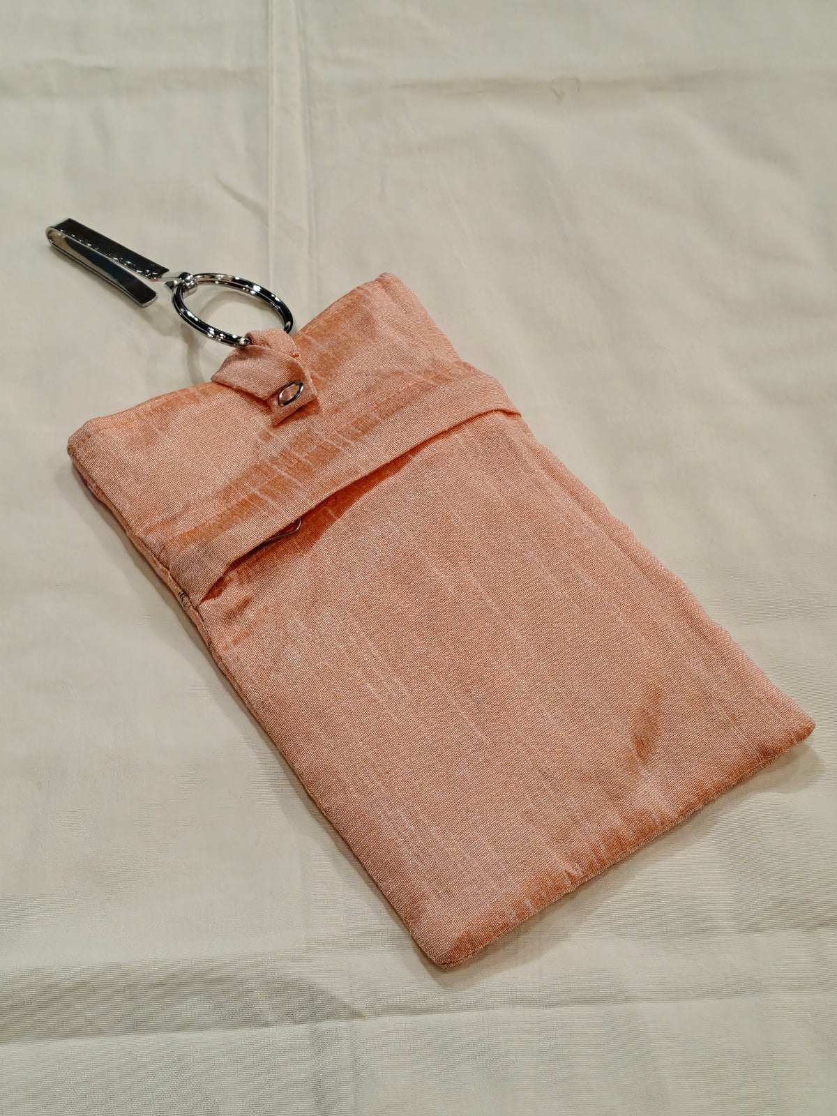 Silk embroidered phone pouches with waist clip on and a sling - multiple options available