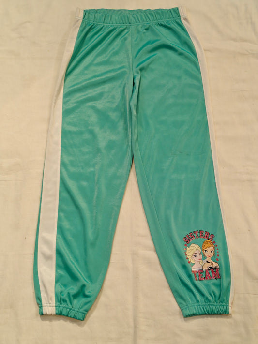Turquoise jogger with Sisters team print for girls