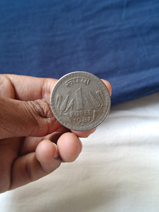 1 rupee coin handcrafted finger ring