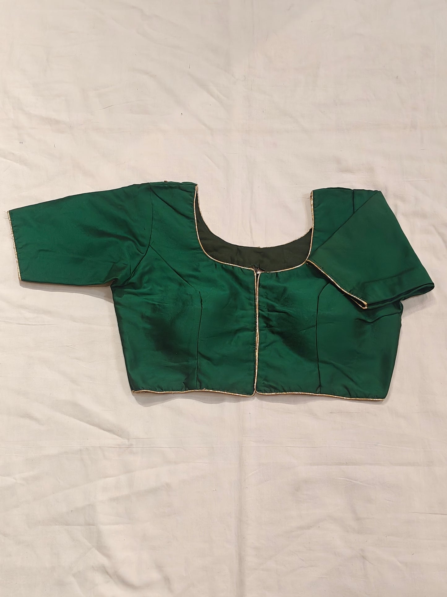Art silk blouse with stone work and hand embroidery on back