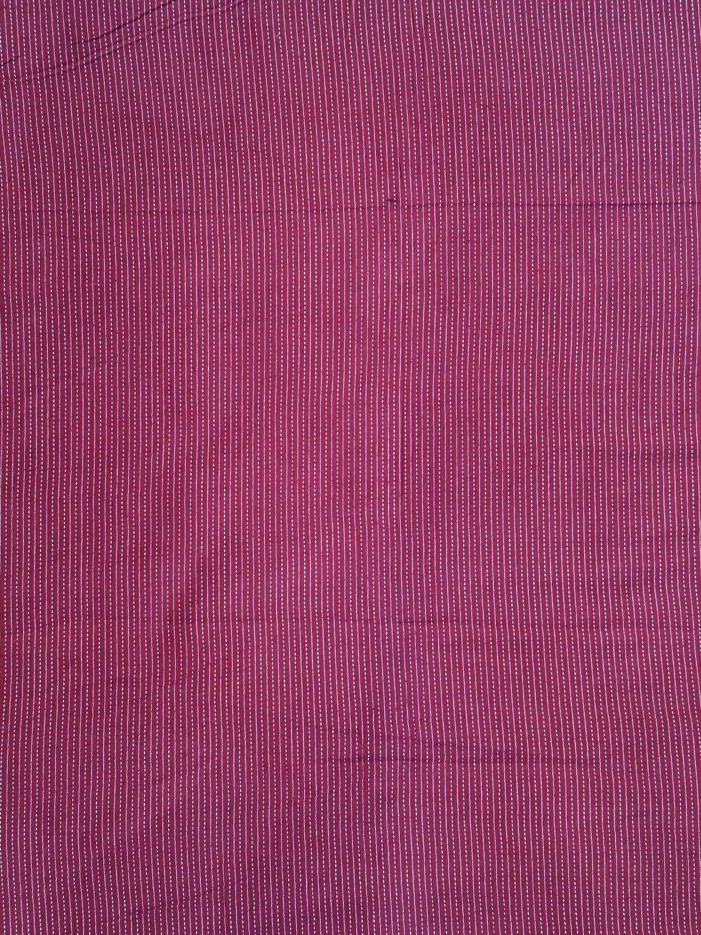 Striped embroidered design cotton handloom fabric - available in multiple colors