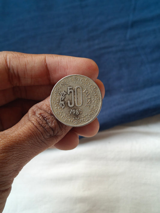 50 paise coin handcrafted finger ring