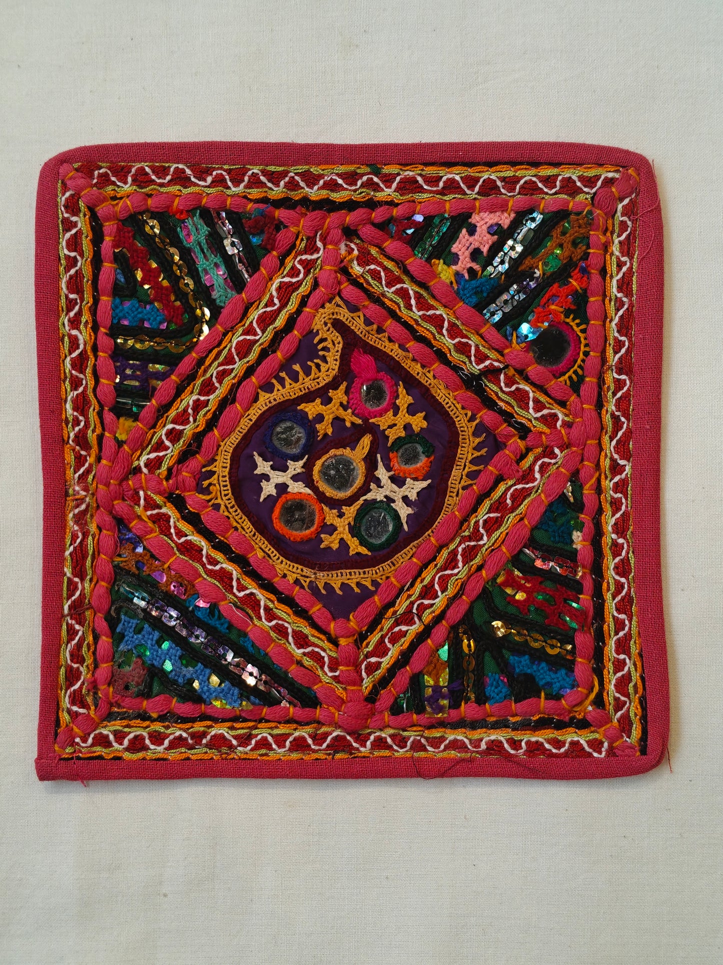 Colorful hand embroidered traditional kutchi patches
