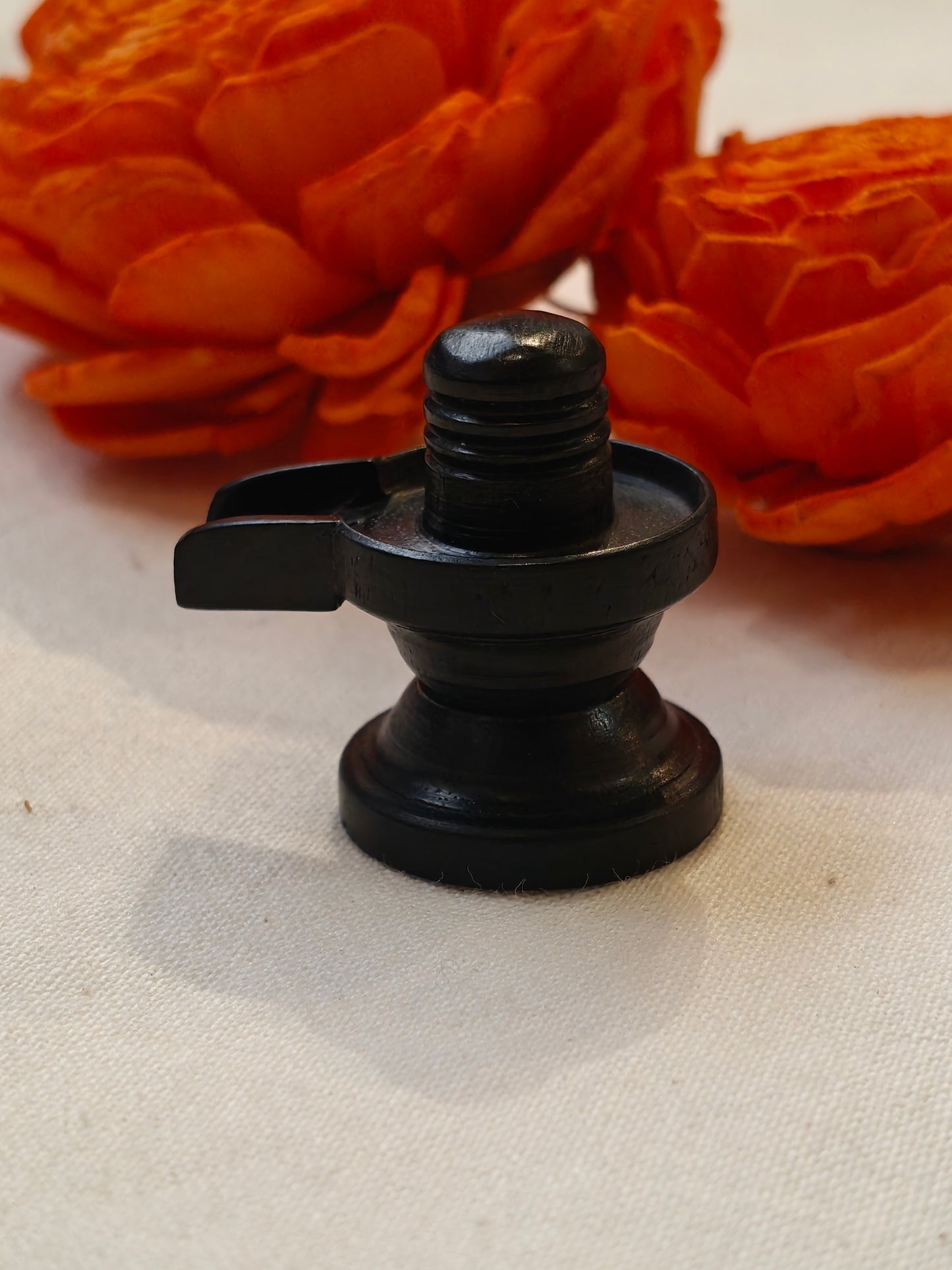 Shiva lingam - black ebony Wooden hand carved