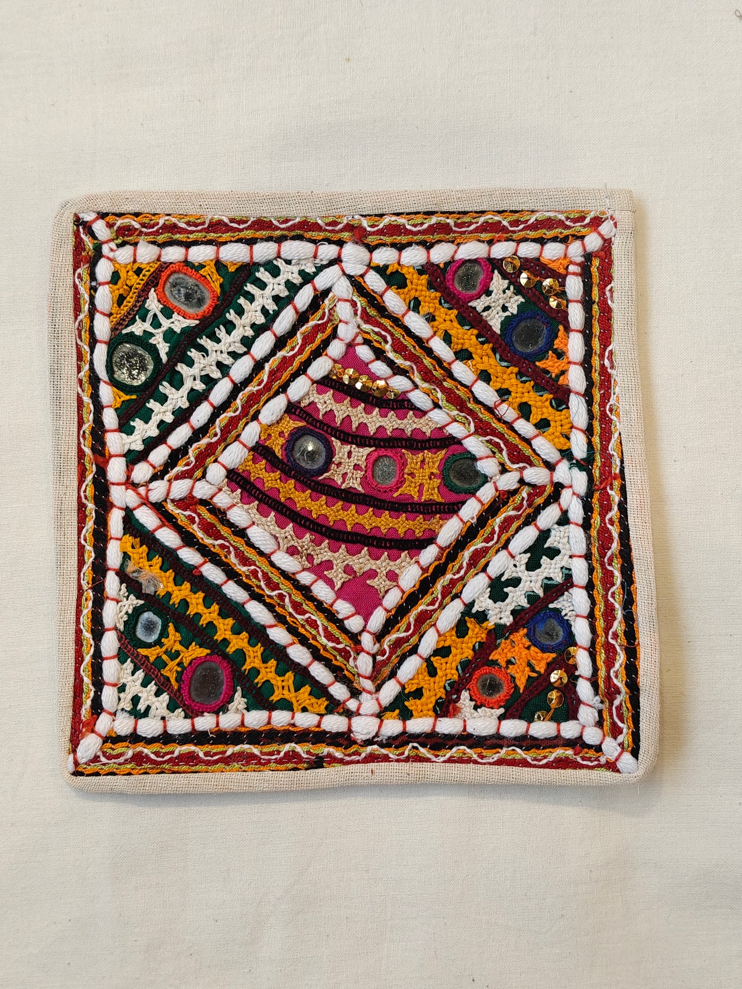 Colorful hand embroidered traditional kutchi patches