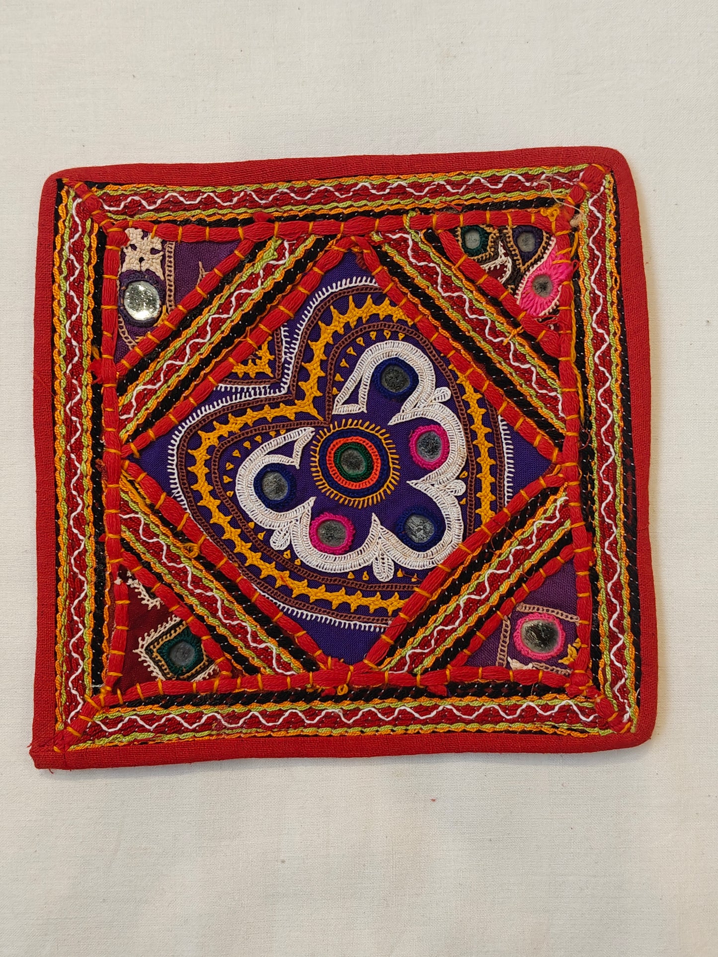 Colorful hand embroidered traditional kutchi patches