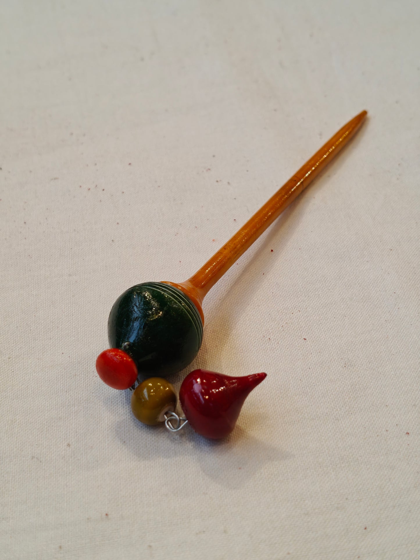 Wooden handcrafted hair bun pins with tassels