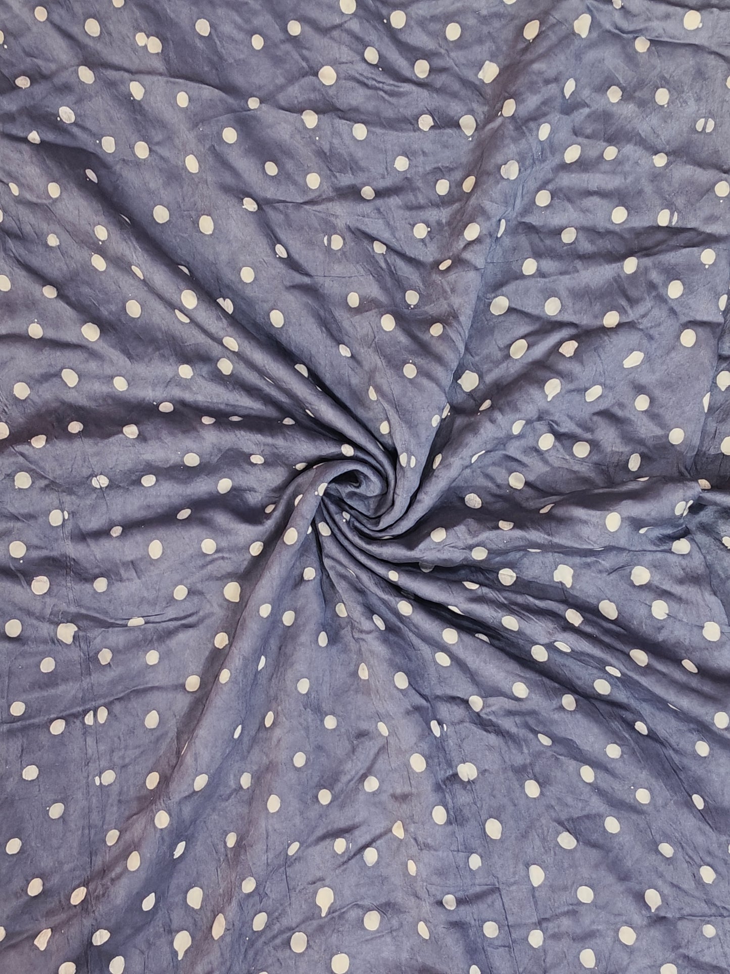Blue Polka dots fabric