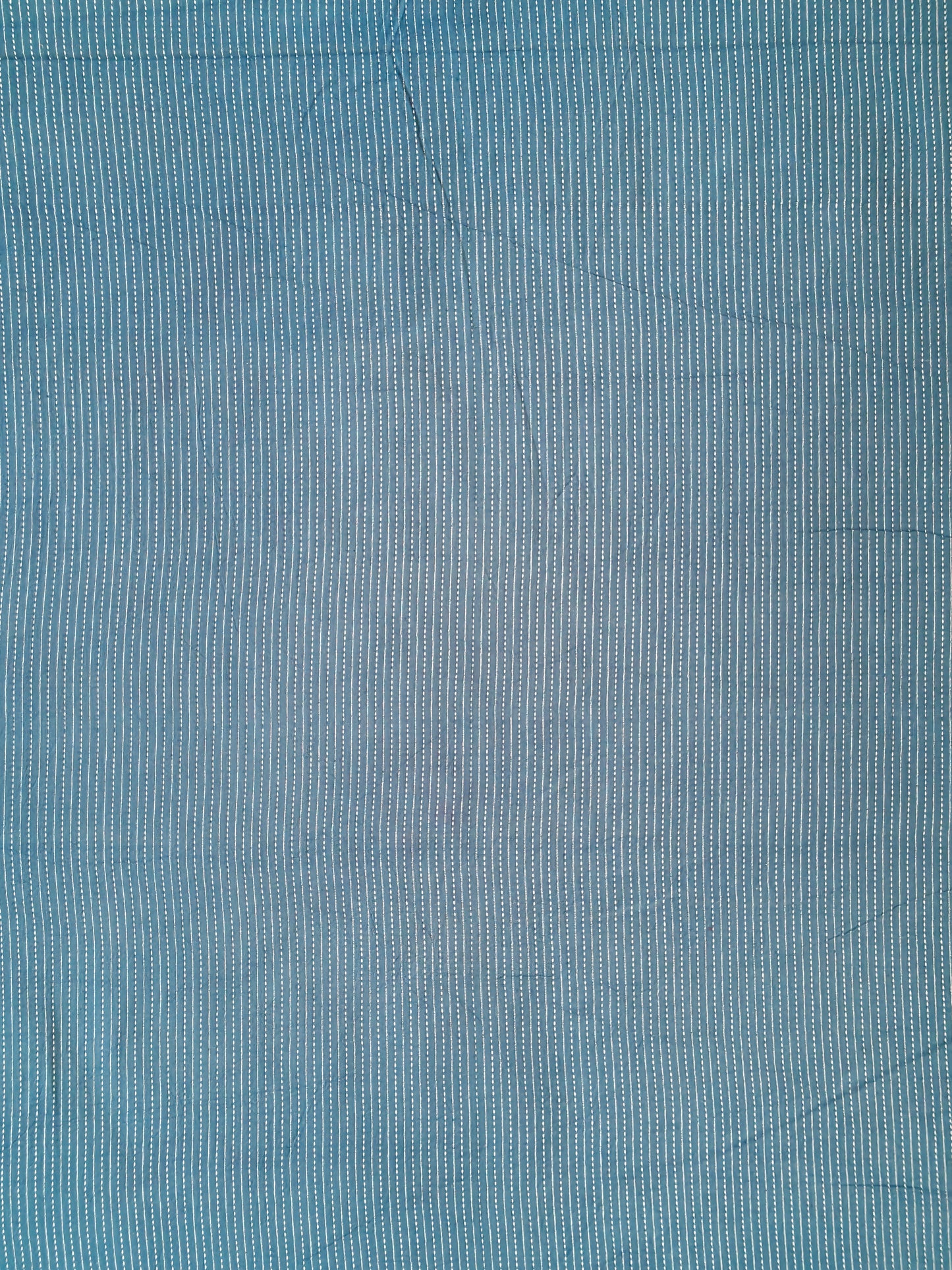 Striped embroidered design cotton handloom fabric - available in multiple colors