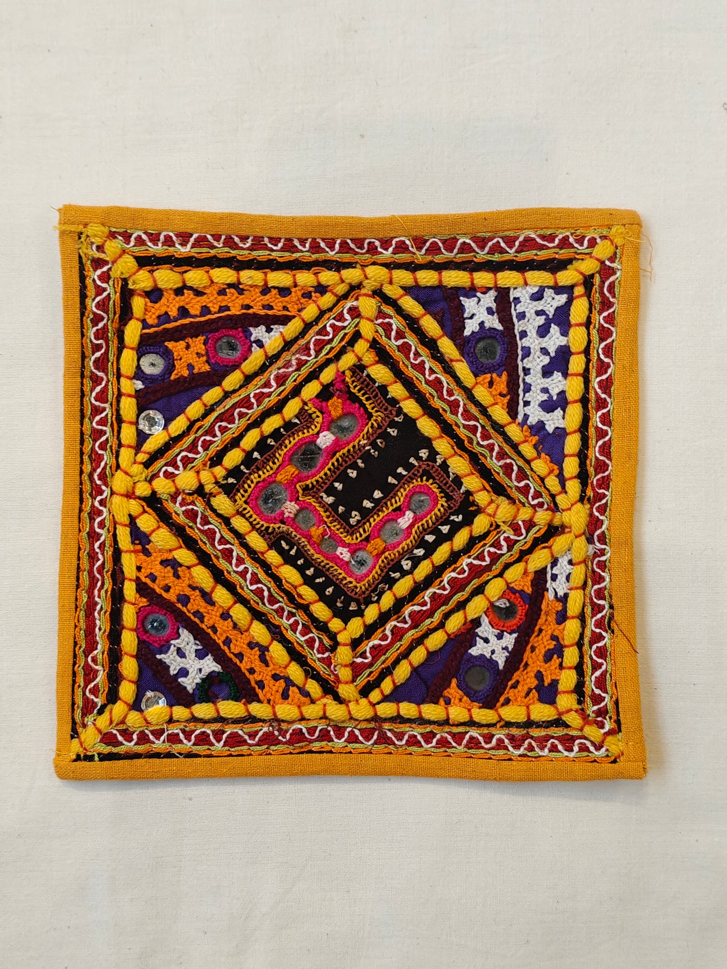 Colorful hand embroidered traditional kutchi patches