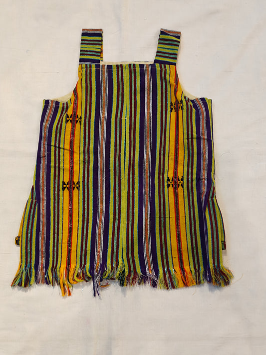 Colorful cotton vertical stripes sleeveless top - Northeast handloom fabric