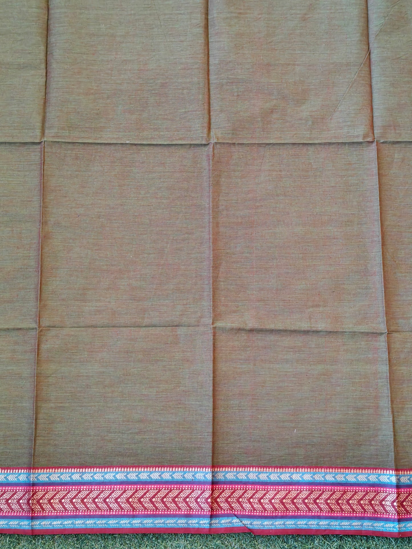 Narayanpet cotton unstitched blouse piece with borders - return gifts for pooja