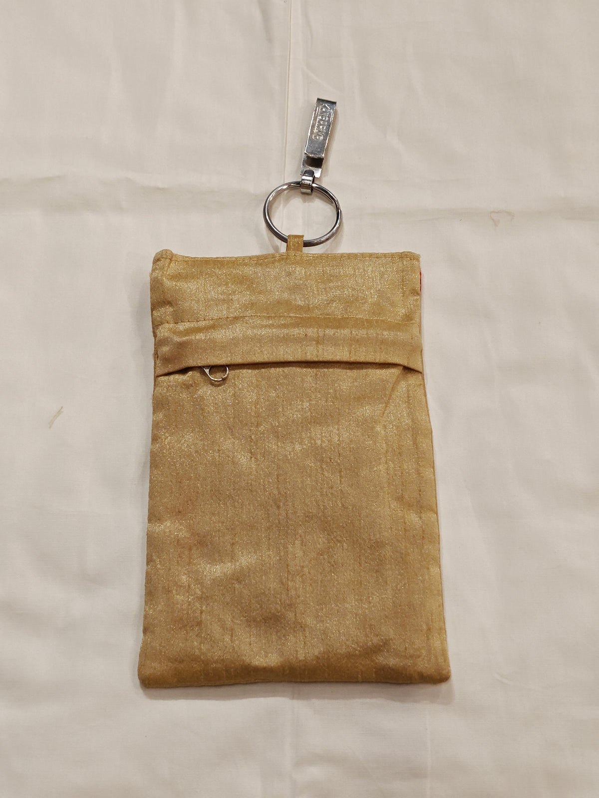 Silk embroidered phone pouches with waist clip on and a sling - multiple options available