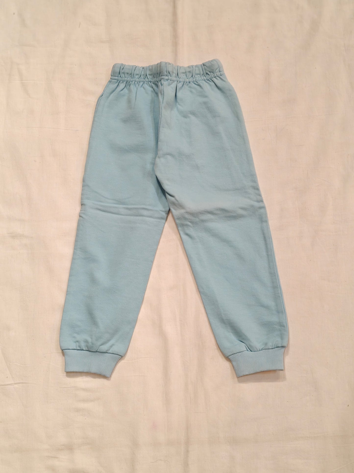 Light blue cotton jogger with snowmen print for boys