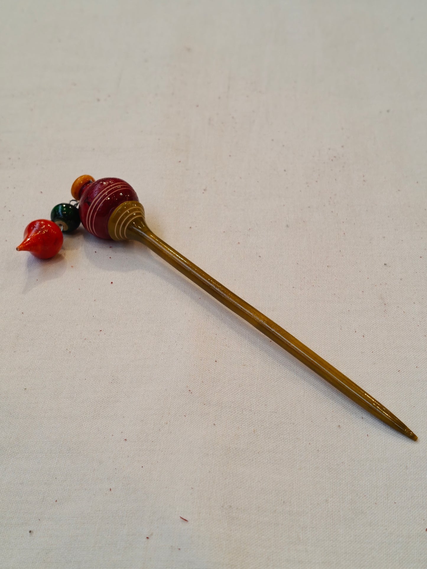 Wooden handcrafted hair bun pins with tassels