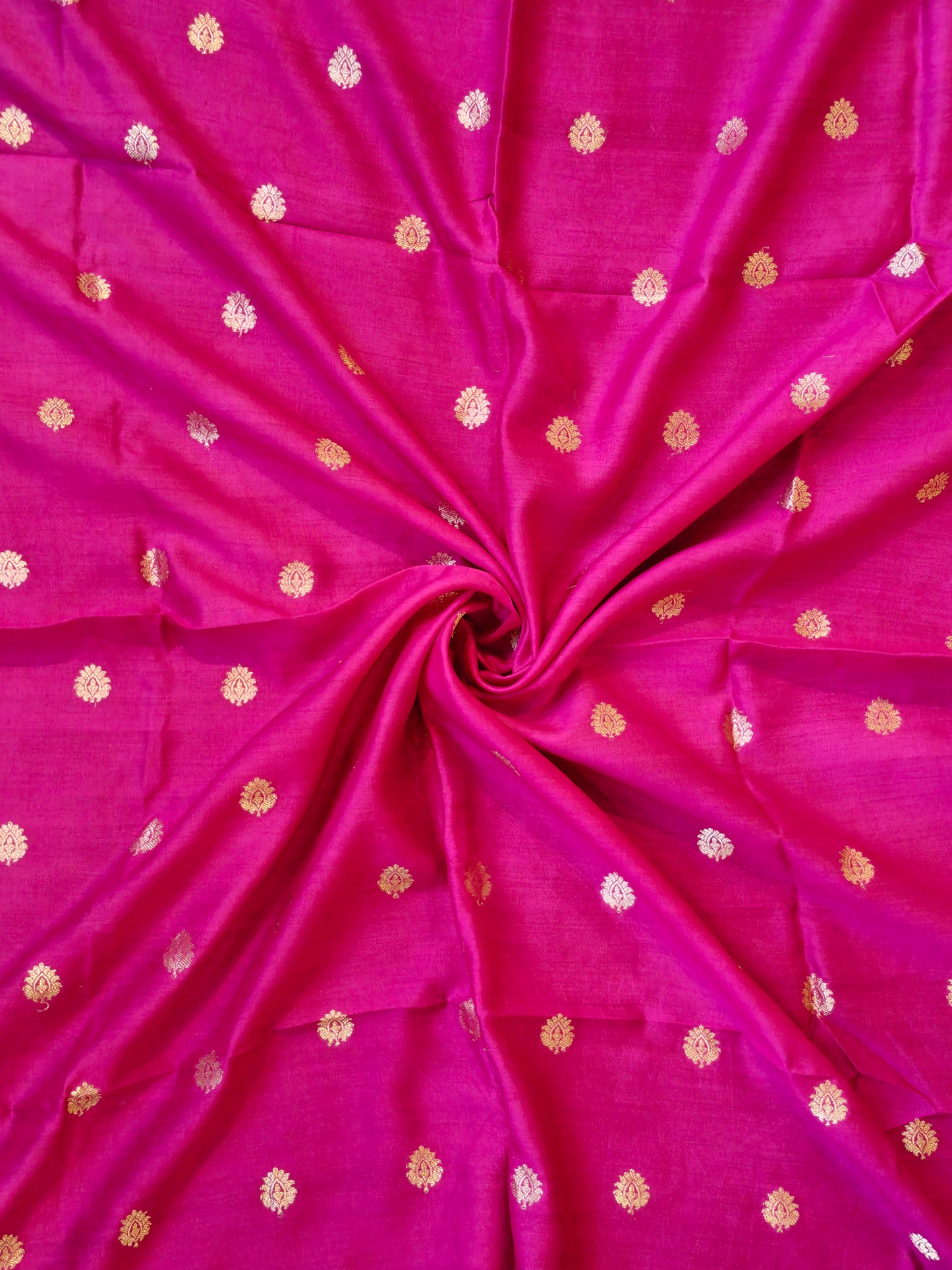 Handloom silk unstitched blouse piece with butis - color options available