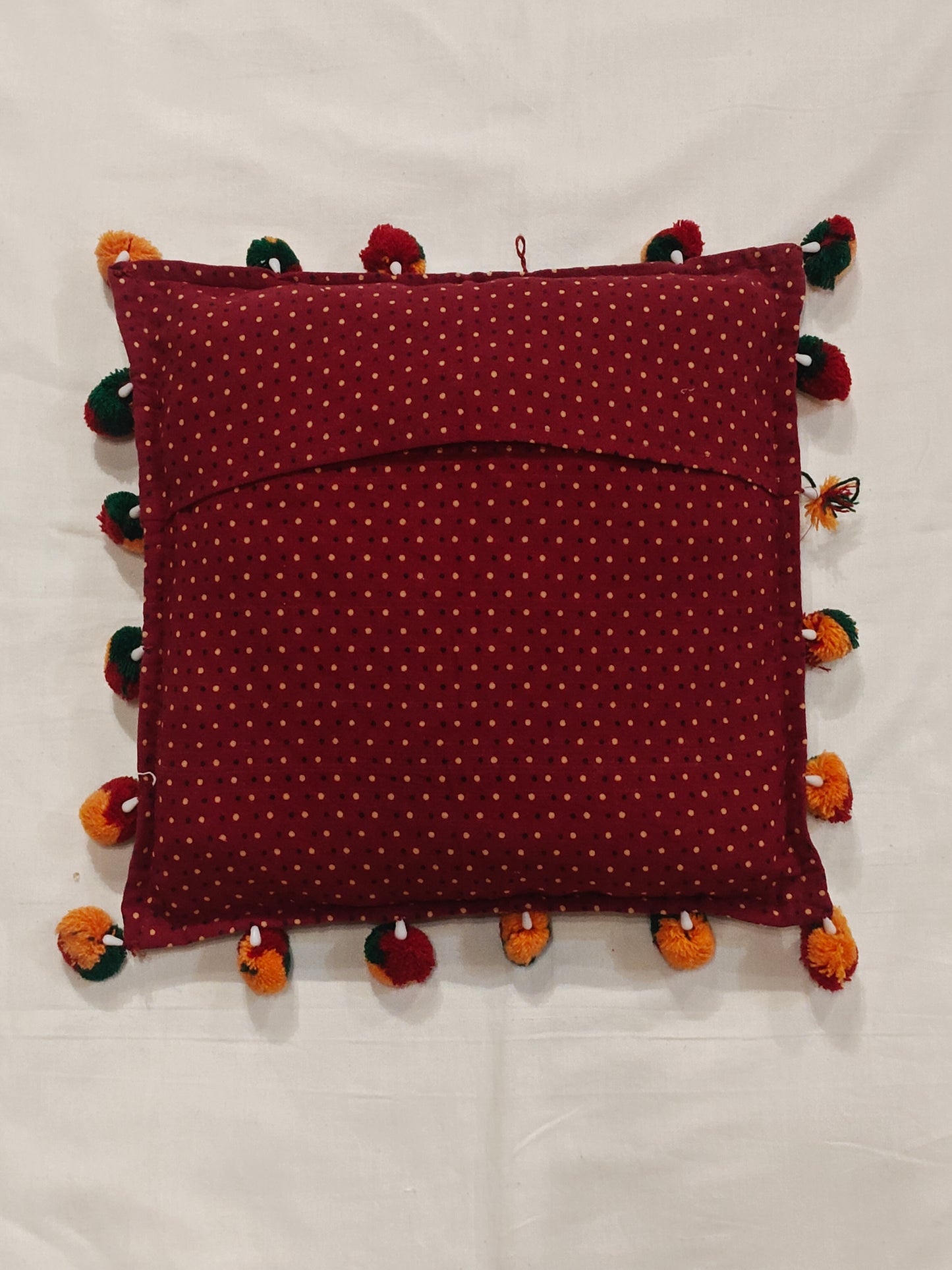 Kutchi embroidered small cushion cover
