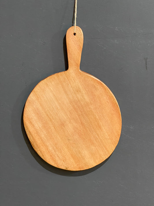 Wooden round chopping board / pizza base