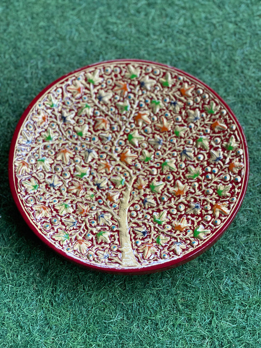 Papier mache tree wall plate