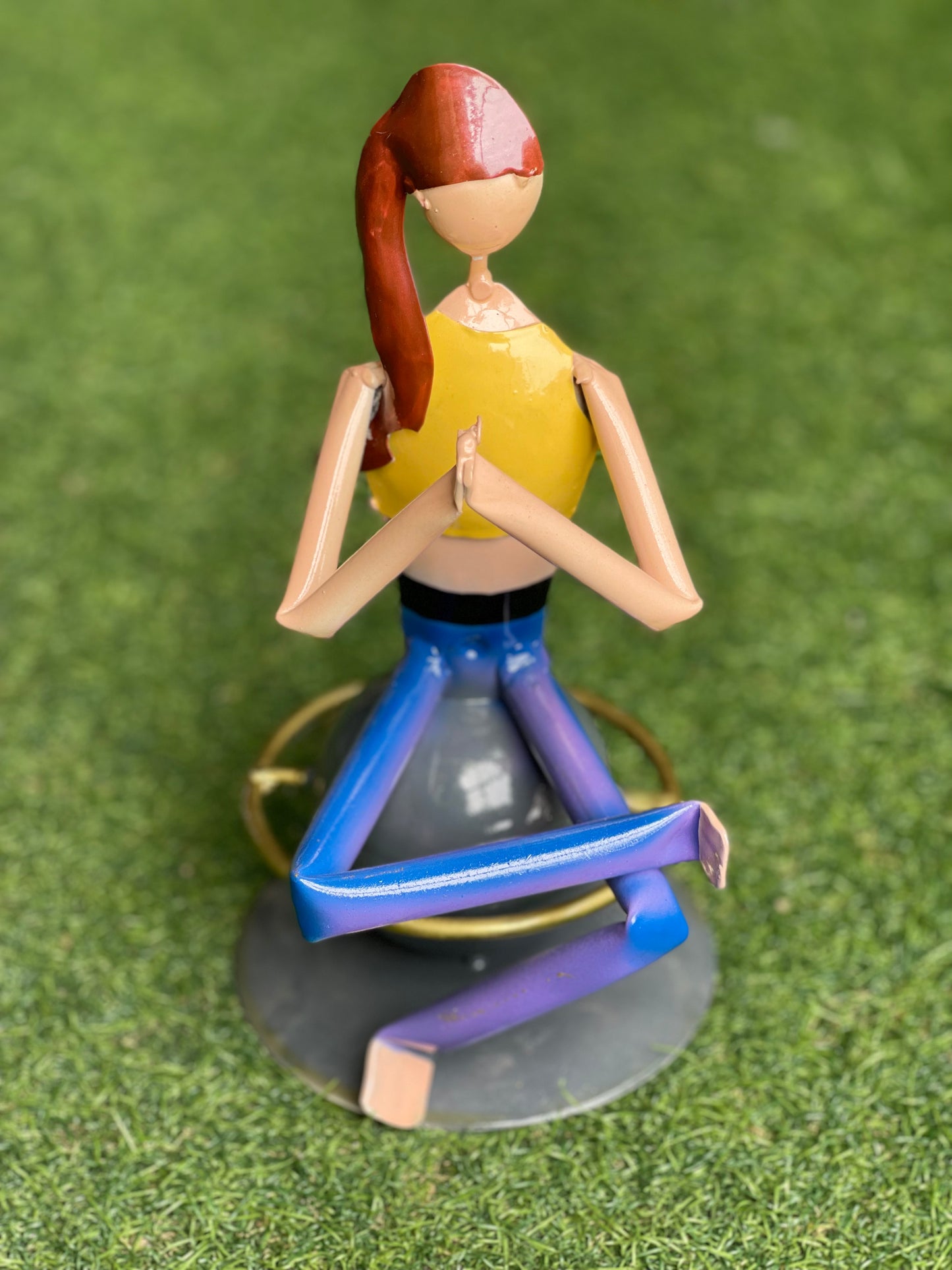 Colorful yoga dolls, set of 3 - Iron handcrafted