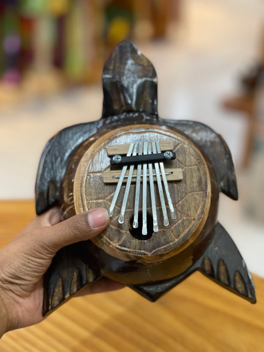 Kalimba music instrument on tortoise base