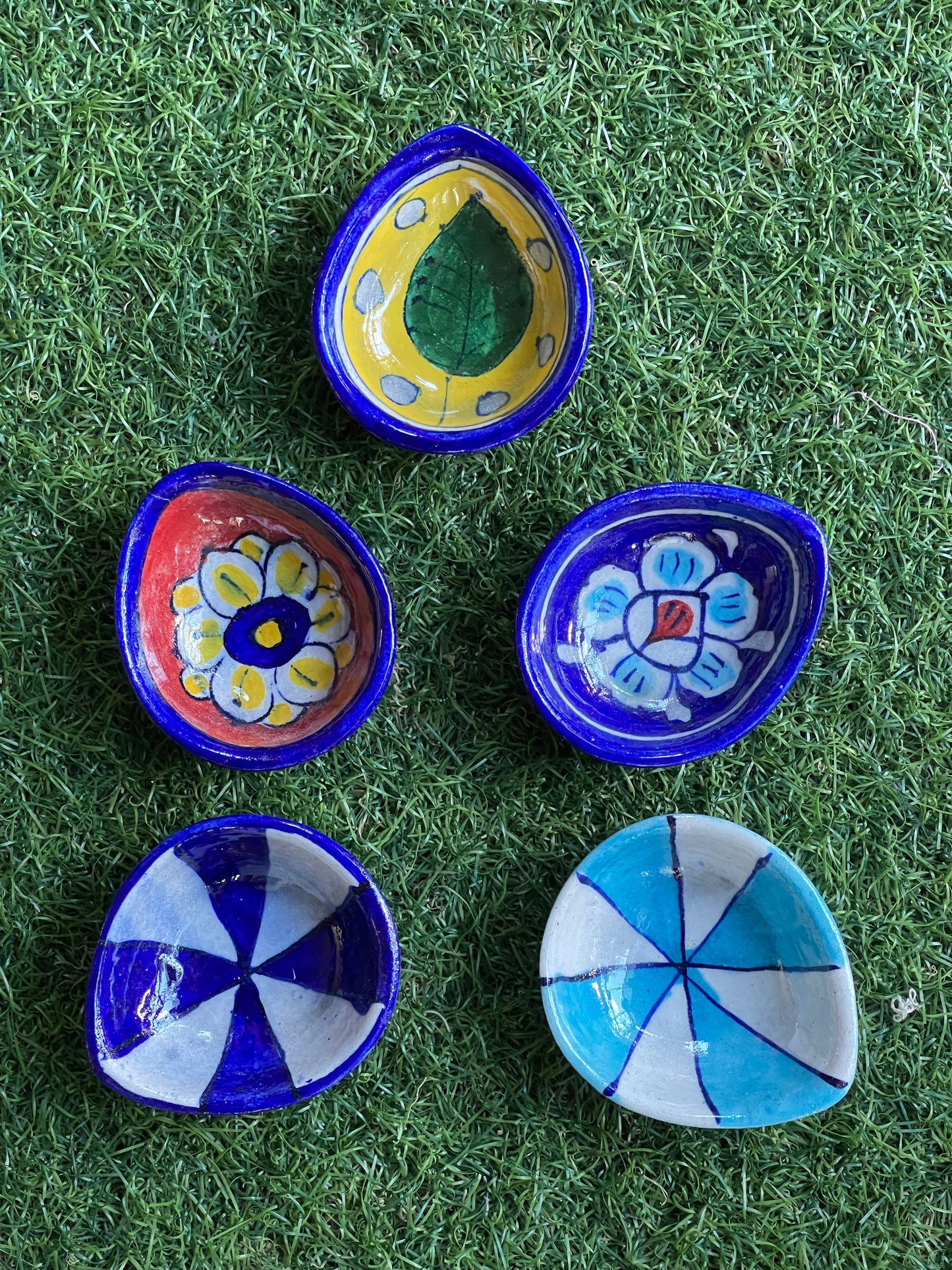 Blue pottery handcrafted diyas