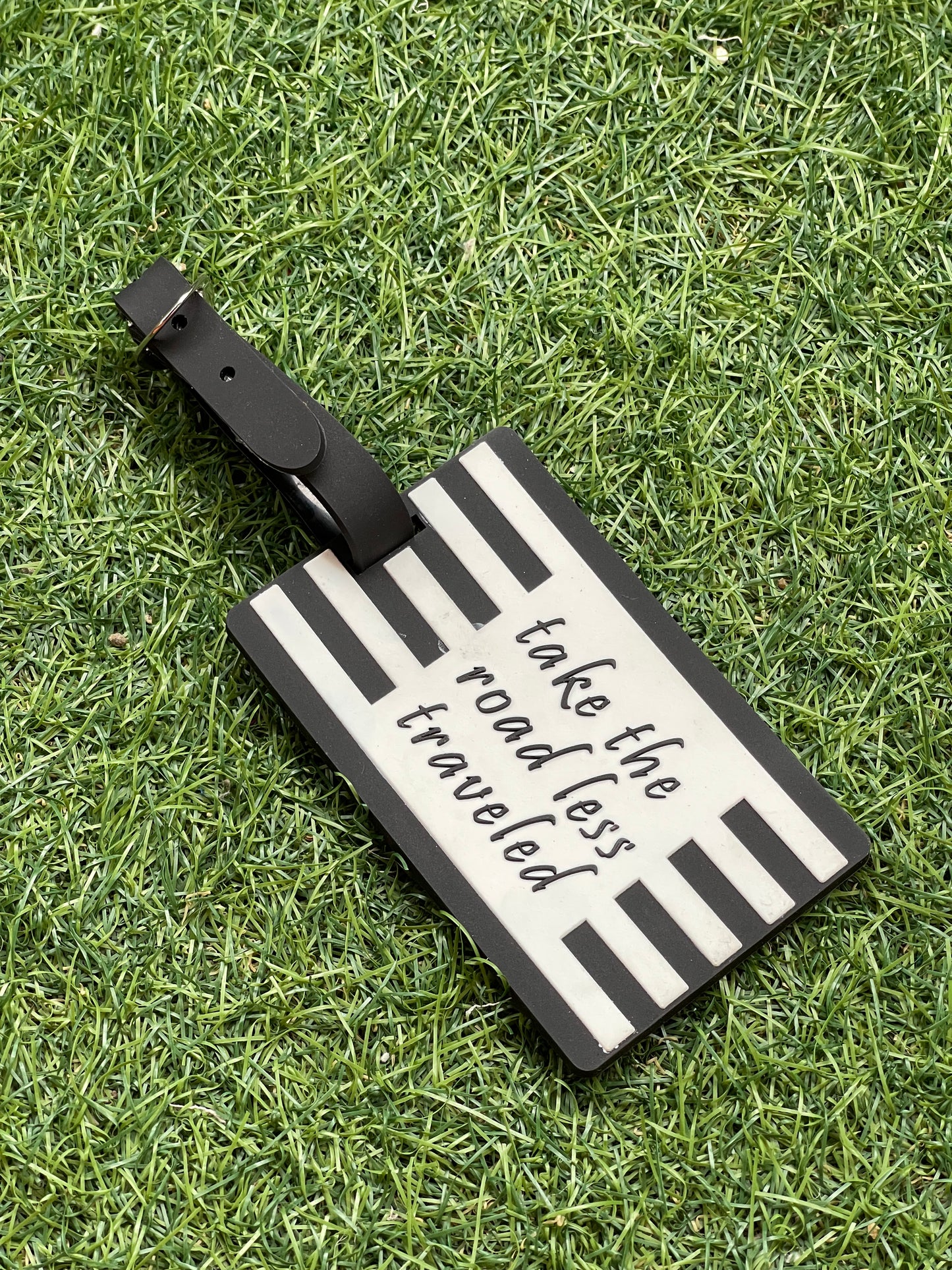 Take the road less traveled - silicone luggage tag