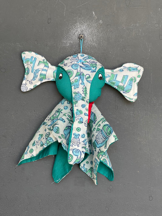 Elephant Handmade soft kerchief toy / hanging