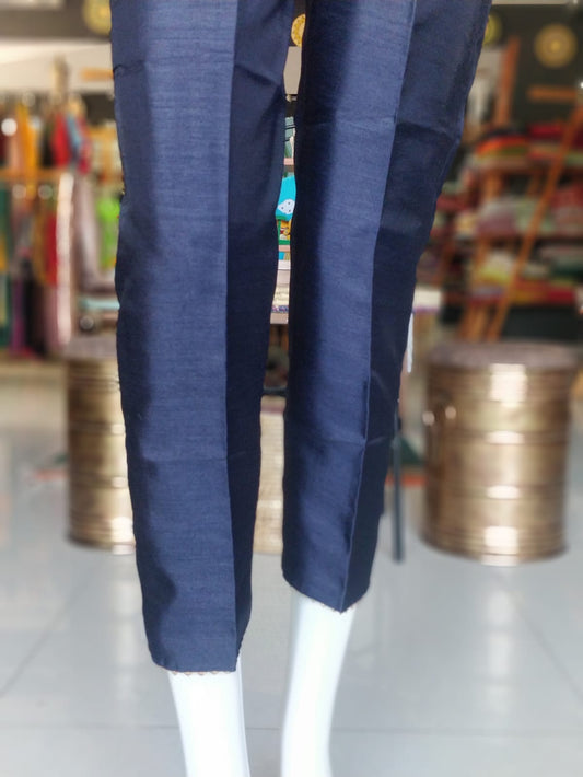 Navy blue Silk pants with cotton lining and gota border