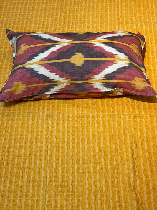 Ikat cotton pillow cover