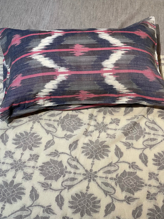 Ikat cotton pillow cover