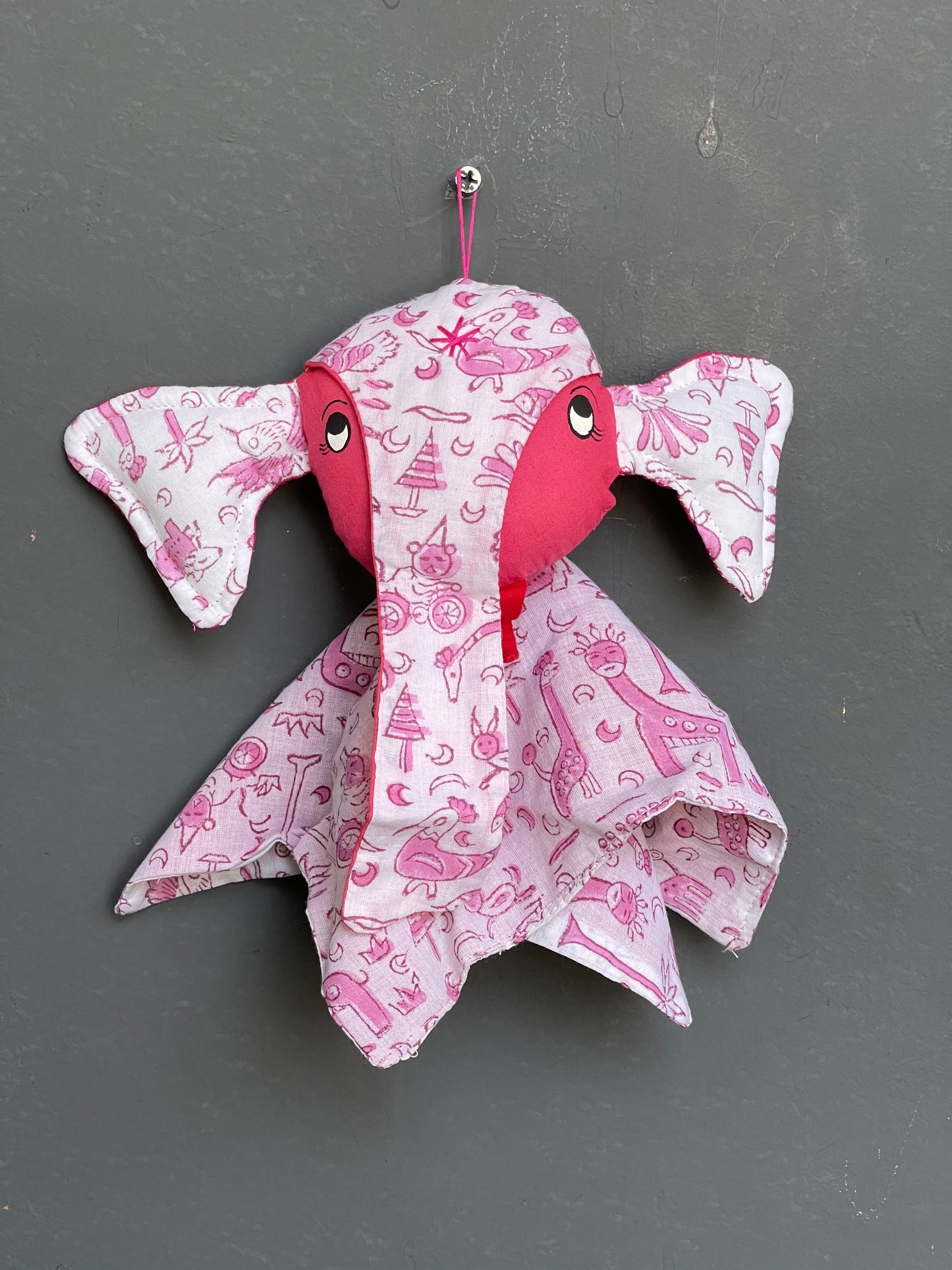 Elephant Handmade soft kerchief toy / hanging