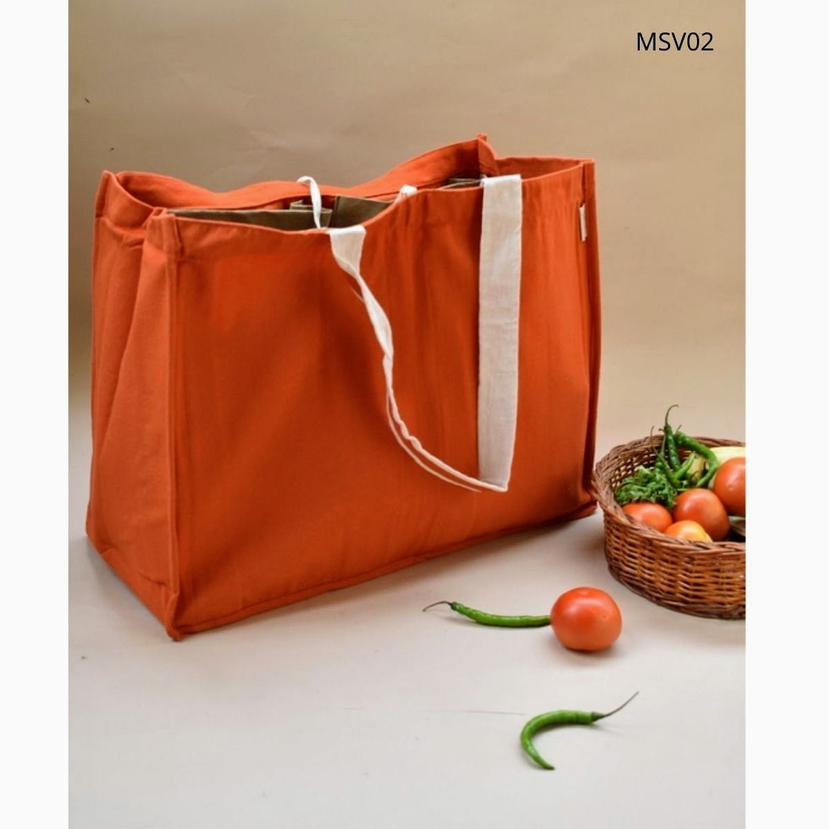 Canvas multi pocket vegetable bag