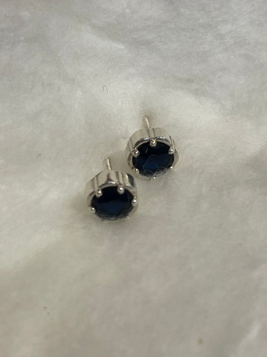 Dark blue stone studs 92.5 sterling silver